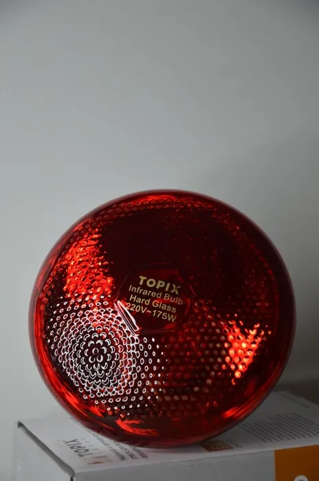 Лампа TOPIX PAR38 красная 100W - 220V, твердостекольная, патрон E27